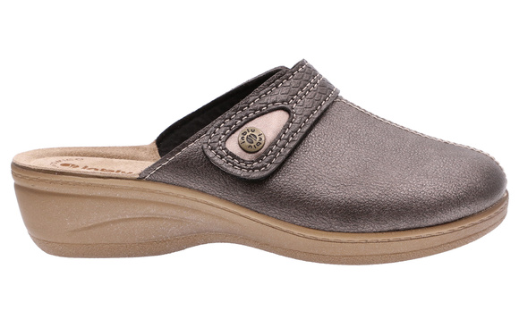 Damen Hausschuhe hoch Klett Hausschuhe