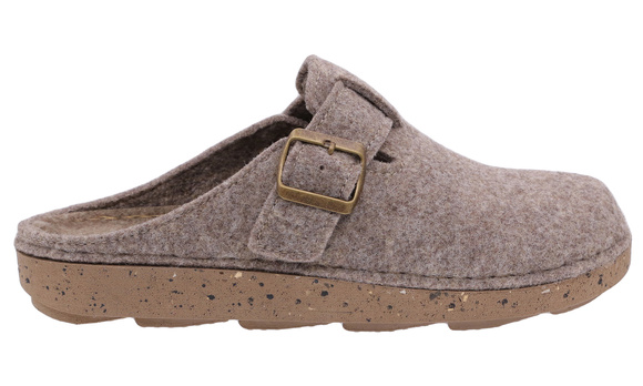 Herrenhausschuhe aus Filz mit Schnalle