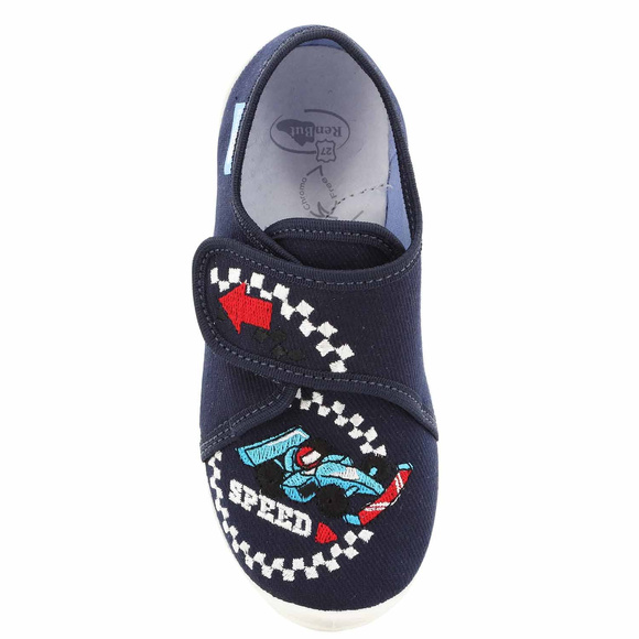 Kinder-Textilhausschuhe mit Klettverschluss