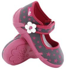 Kinder Hausschuhe Textilschuhe mit Klettverschluss