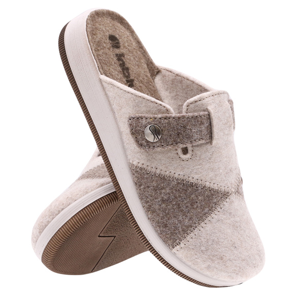 Damen Hausschuhe warme Hausschuhe Filz Klettverschluss