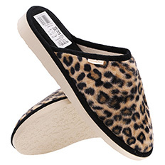 Damen Pantoffeln Hausschuhe Leopardenmuster