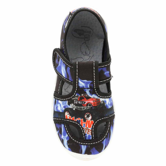 Kinder Hausschuhe Textilschuhe mit Klettverschluss