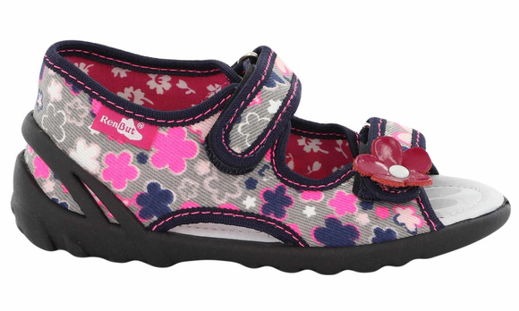 Kinder Textil Hausschuhe, Klettsandalen