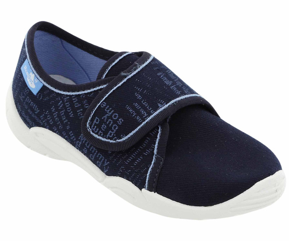 Kinder-Textilhausschuhe mit Klettverschluss