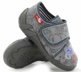 Kinder Hausschuhe Textilschuhe mit Klettverschluss