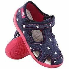 Kinder Hausschuhe Textilschuhe mit Klettverschluss