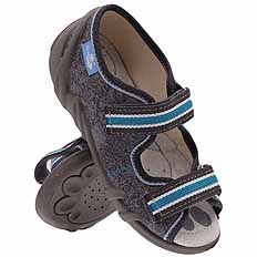 Kinder Textil Hausschuhe Sandalen mit Klettverschluss