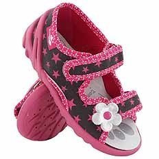 Kinder Textil Hausschuhe, Klettsandalen