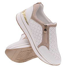 Damen Sportschuhe Sneakers mit Reißverschluss