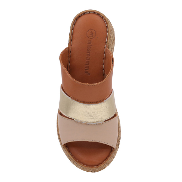 Hohe Damen-Flip-Flops mit Keilabsatz