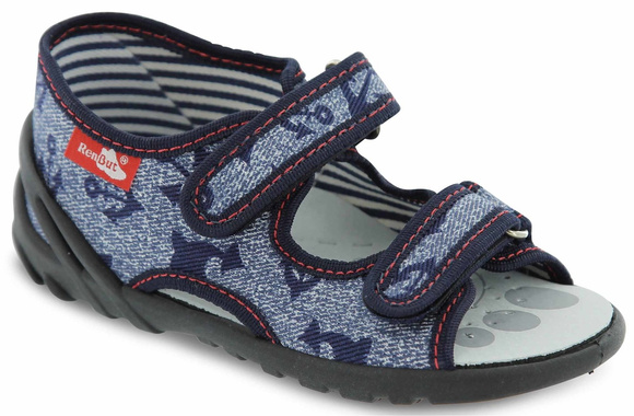 Kinder Textil Hausschuhe, Klettsandalen