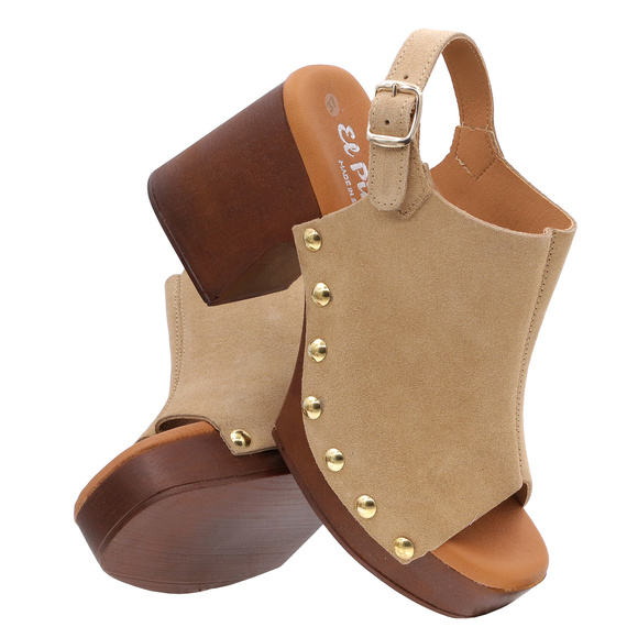 Damensandalen mit hohem Blockabsatz