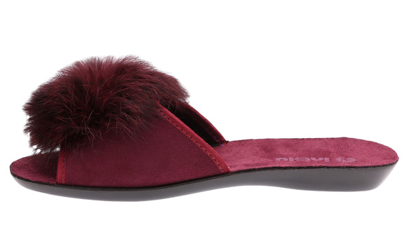 Hausschuhe Damen niedrig Pompon Hausschuhe