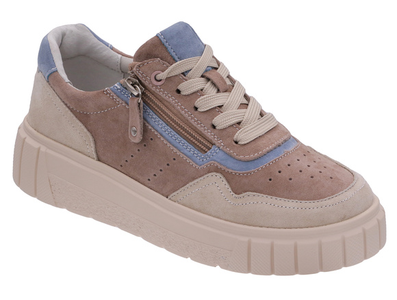 Damenschuhe Sneakers auf einer Plattform mit Reißverschluss