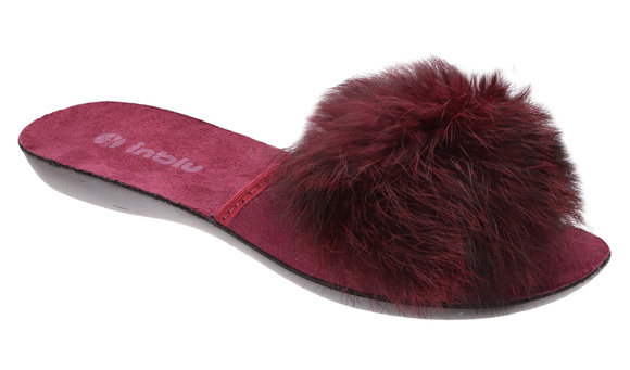 Hausschuhe Damen niedrig Pompon Hausschuhe