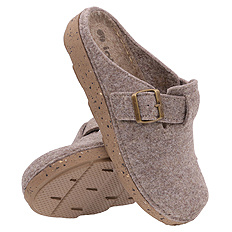 Herrenhausschuhe aus Filz mit Schnalle