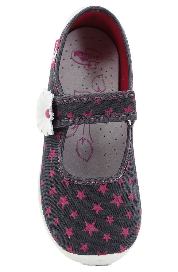 Kinder Hausschuhe Textilschuhe mit Klettverschluss