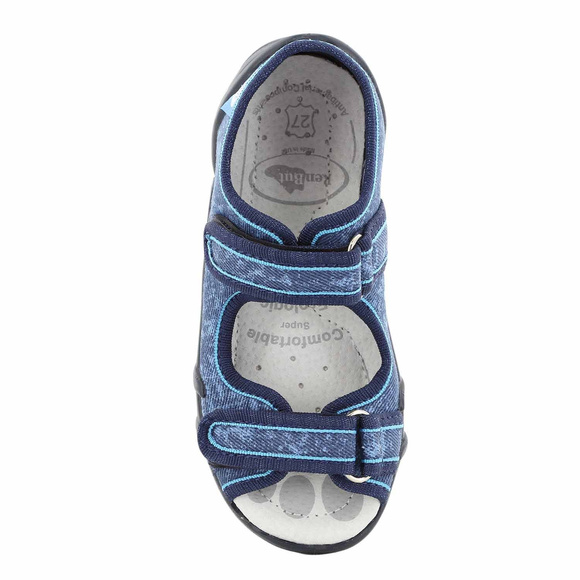 Kinder Textil Hausschuhe Sandalen mit Klettverschluss