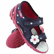 Kinder Textil Hausschuhe, Klettsandalen