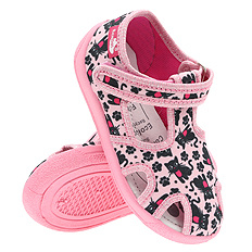 Kinder Hausschuhe Textilschuhe mit Klettverschluss