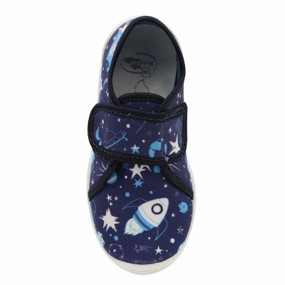 Kinder-Textilhausschuhe mit Klettverschluss