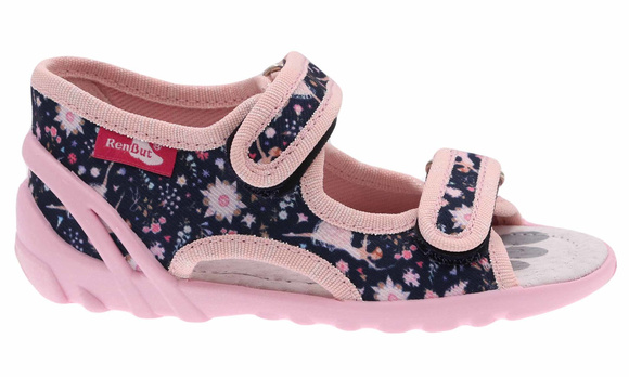 Kinder Textil Hausschuhe, Klettsandalen