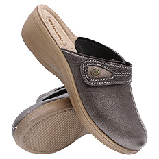 Damen Hausschuhe hoch Klett Hausschuhe