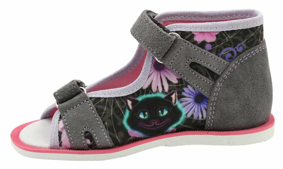Kinderhausschuhe vorbeugend Klettverschluss Katze