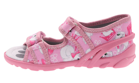 Kinder Textil Hausschuhe, Klettsandalen