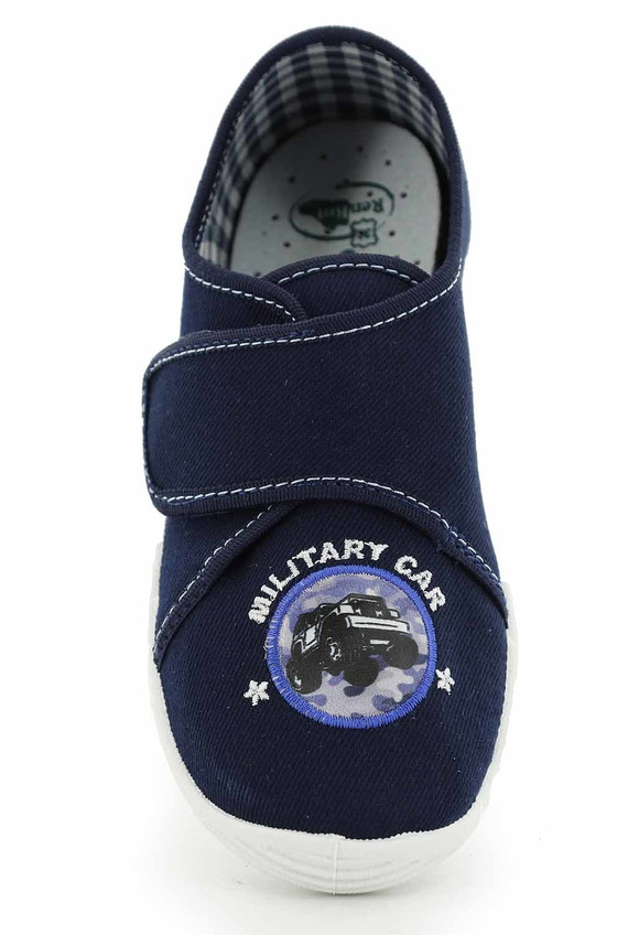 Kinder-Textilhausschuhe mit Klettverschluss