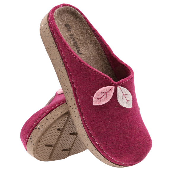 Damen Hausschuhe Filz Hausschuhe Blätter