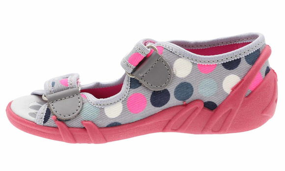 Kinder Textil Hausschuhe Sandalen mit Klettverschluss