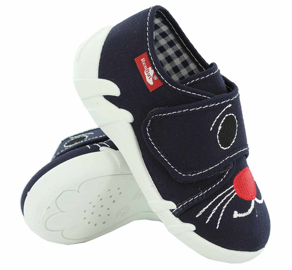 Kinder Hausschuhe Textilschuhe mit Klettverschluss