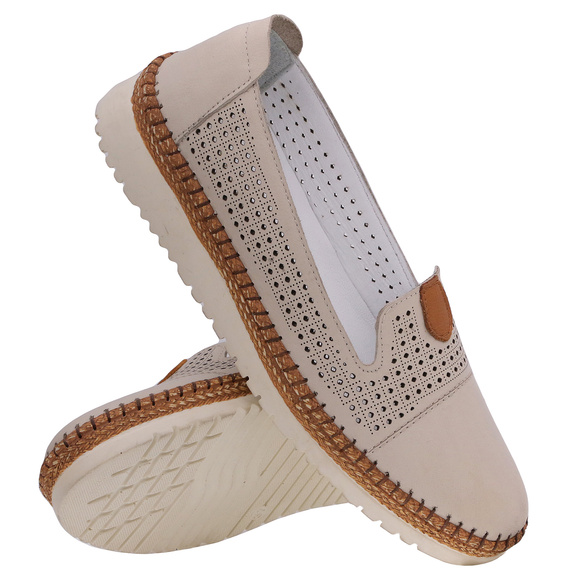 Damenschuhe durchbrochene Mokassins