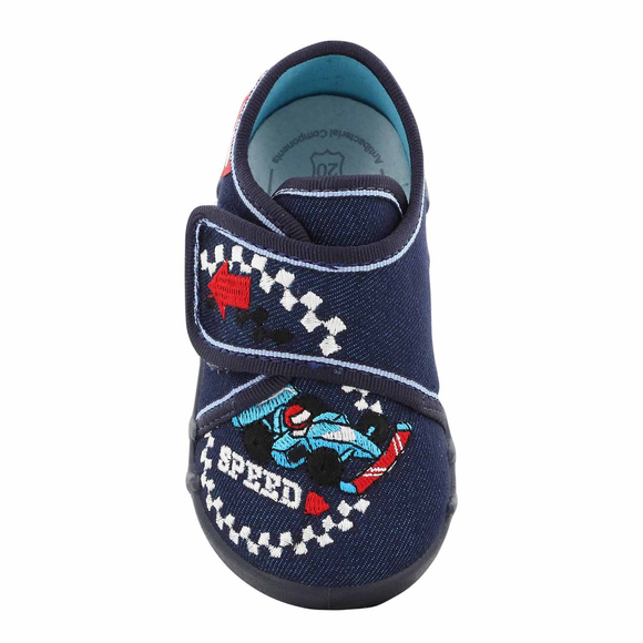 Kinder Hausschuhe Textilschuhe mit Klettverschluss