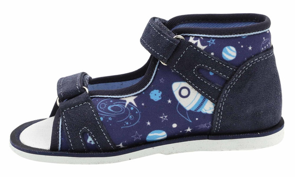 Kinderhausschuhe Prophylaxe Kosmos mit Klettverschluss