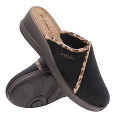 Hohe Hausschuhe für Damen mit Gummizug