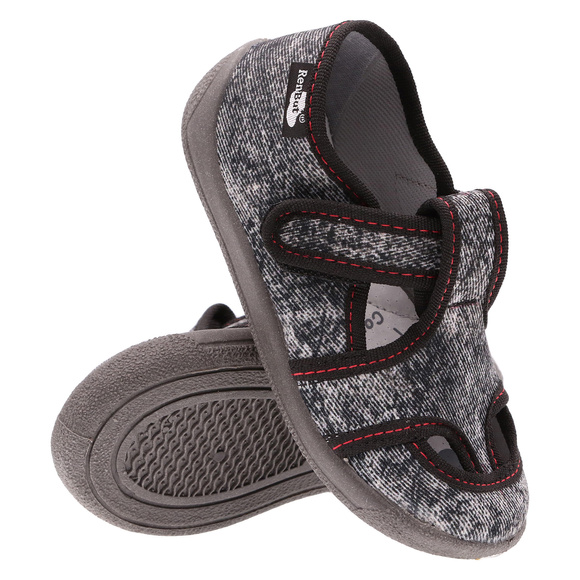 Kinder Hausschuhe Textilschuhe mit Klettverschluss