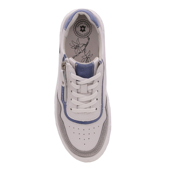 Damenschuhe Sneakers auf einer Plattform mit Reißverschluss