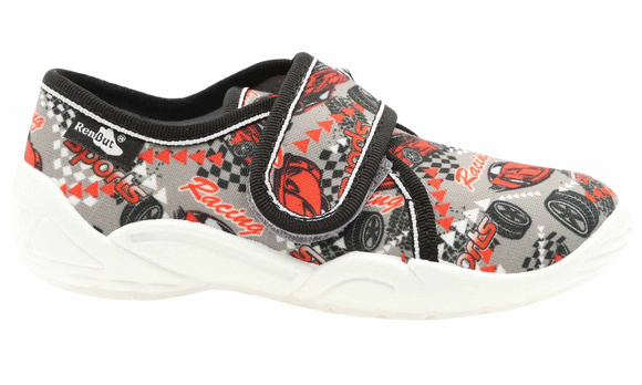 Kinder-Textilhausschuhe mit Klettverschluss