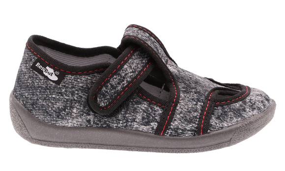 Kinder Hausschuhe Textilschuhe mit Klettverschluss