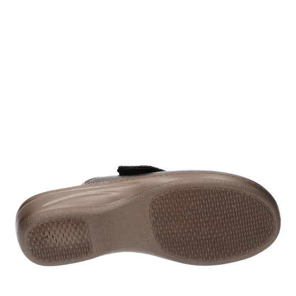 Damen Hausschuhe hoch Klett Hausschuhe