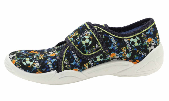 Kinder-Textilhausschuhe mit Klettverschluss