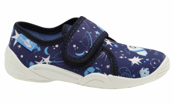 Kinder-Textilhausschuhe mit Klettverschluss