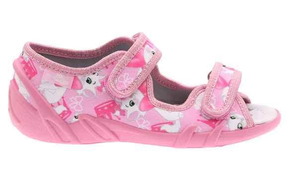 Kinder Textil Hausschuhe Sandalen mit Klettverschluss