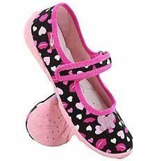 Kinder Hausschuhe Textilschuhe mit Klettverschluss