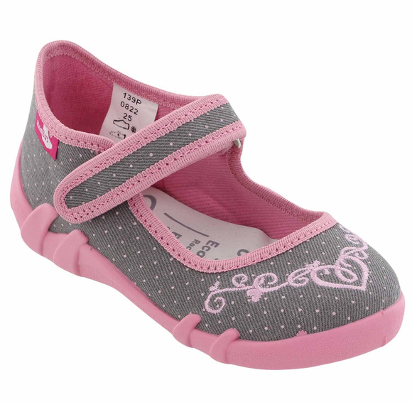 Kinder Hausschuhe Textilschuhe mit Klettverschluss