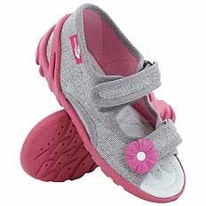 Kinder Textil Hausschuhe, Klettsandalen