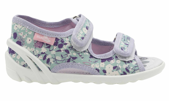 Kinder Textil Hausschuhe, Klettsandalen